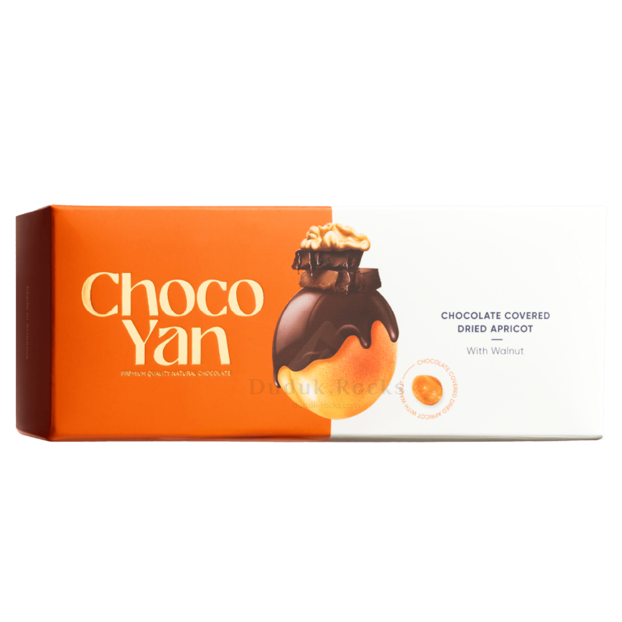 ChocoYan Apricot with Walnut in premium Chocolate